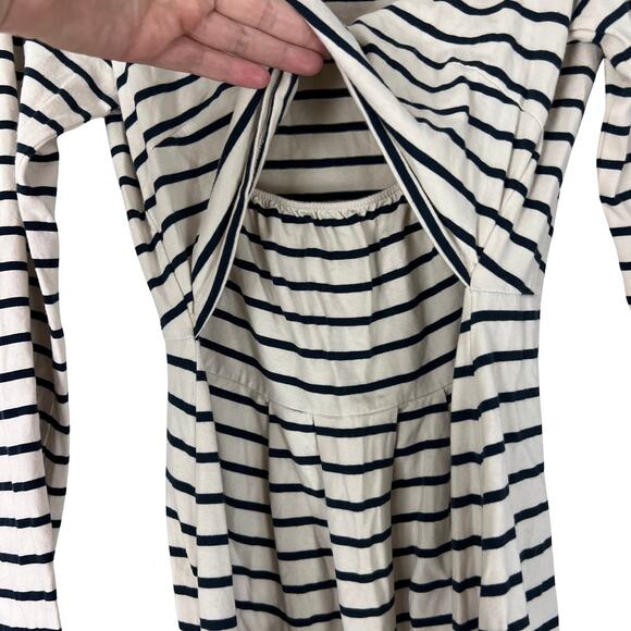 Boob Design Organic Cotton Striped Nursing Maternity Dress Long Sleeve Small - Picture 3 of 5